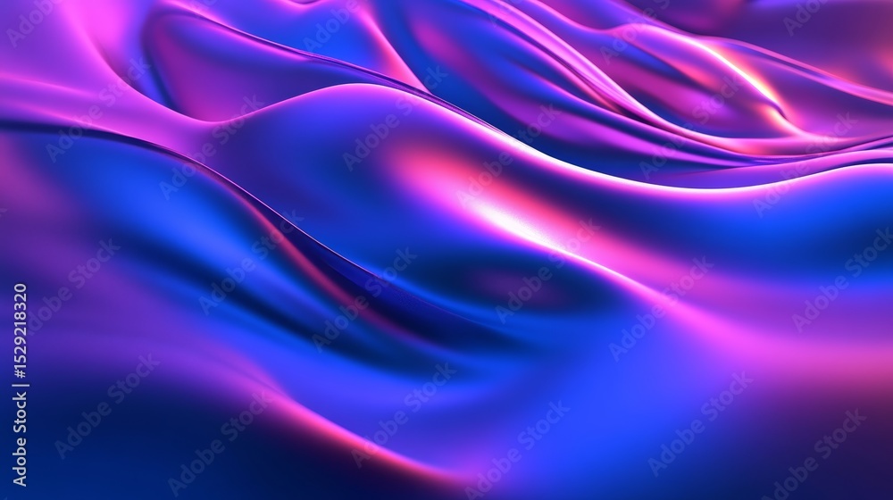Fototapeta premium Elegant Abstract Blue and Purple Gradient Background with Soft Textile Wave and Artistic Pattern