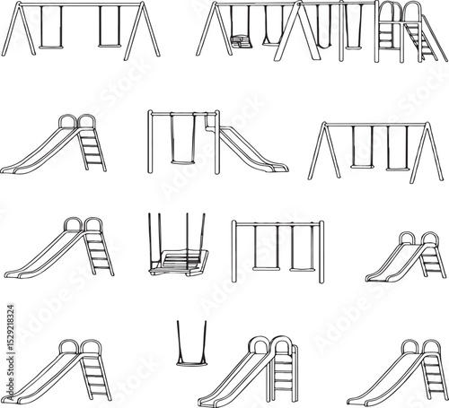 set of swings vector