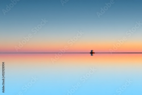 Peaceful Sunrise Reflection On Calm Water