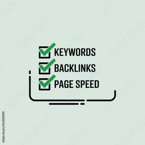 Checklist for website optimization keywords backlinks and page speed