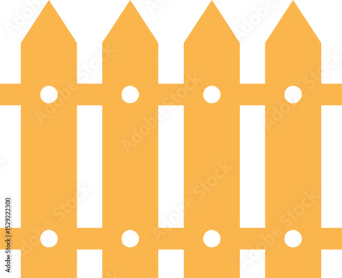 Fence Silhouette: A simple yet elegant illustration of a wooden fence, its clean lines and minimalist design evoking a sense of serenity and rustic charm.