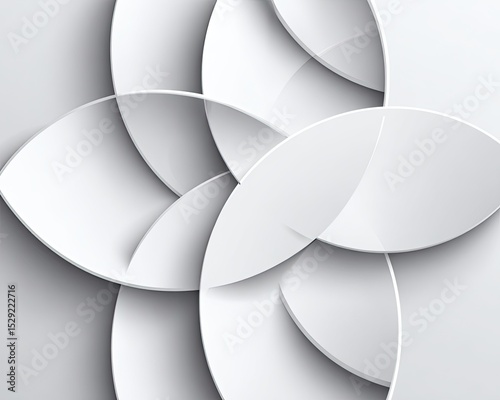 Abstract Geometric Pattern With White And Grey Circles