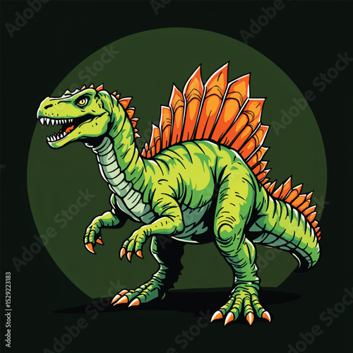 Spinosaurus Dinosaur vector illustration isolated