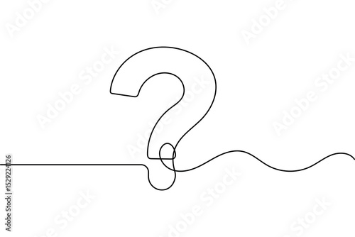 Question mark outline art symbol minimalist design

