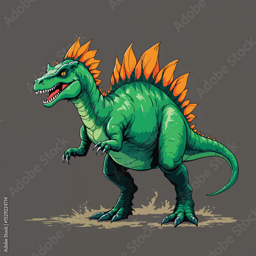 Spinosaurus Dinosaur vector illustration isolated