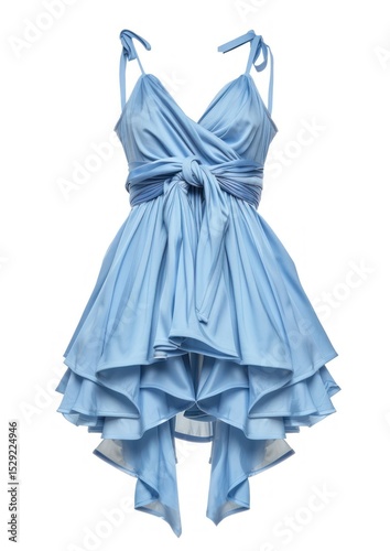 Elegant blue layered dress