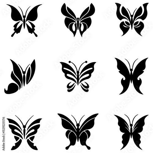 Stylish lepidoptera collection for modern and elegant butterfly vector art
