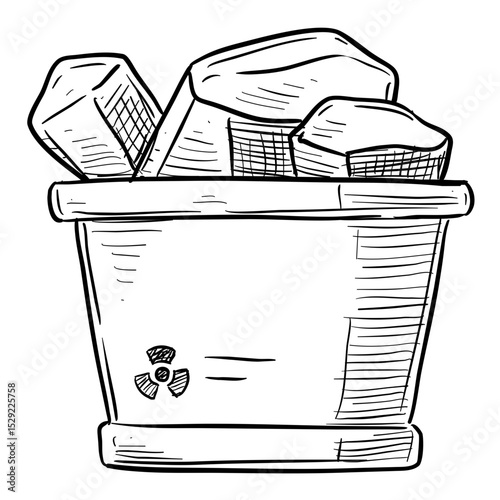 uranium ore handdrawn illustration⁠
