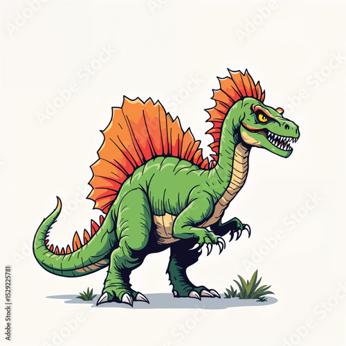 Spinosaurus Dinosaur vector illustration isolated