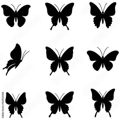 Flowing Abstract Butterfly Forms for Elegant and Modern Vector Art