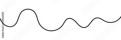 Wavy line with flowing curves. Abstract black lines wave curve motion. Thin line wavy abstract background. 