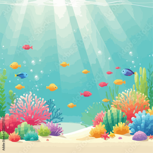 beautiful underwater scenery vector image