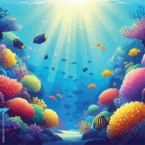 beautiful underwater scenery vector image