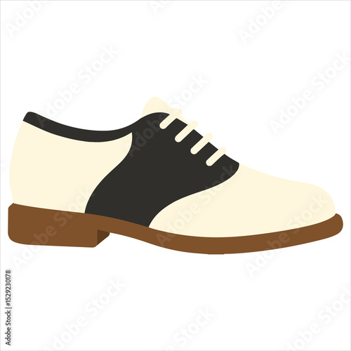 Saddle Shoe illustration Vector, 50s diner clipart Design, vintage diner design sublimation
