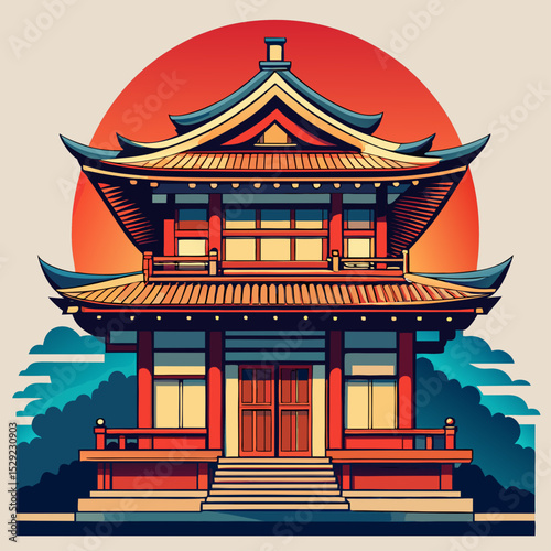 a traditional Japanese house 
