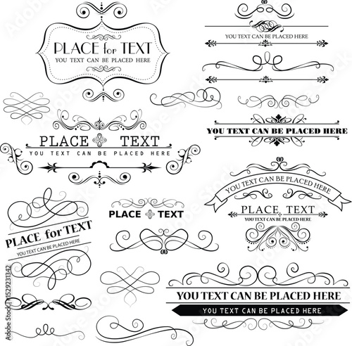 calligraphic design elements and page decoration