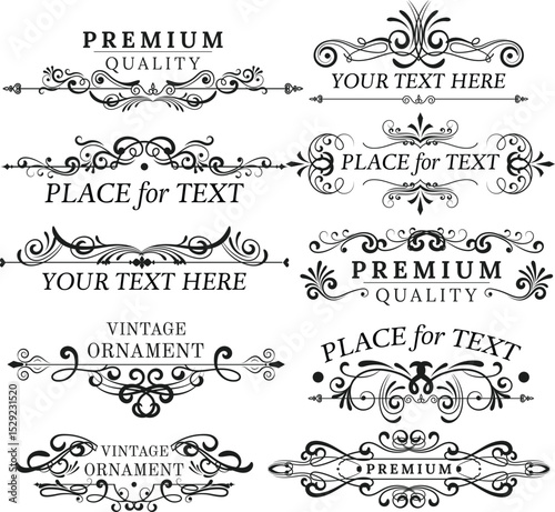 calligraphic design elements and page decoration