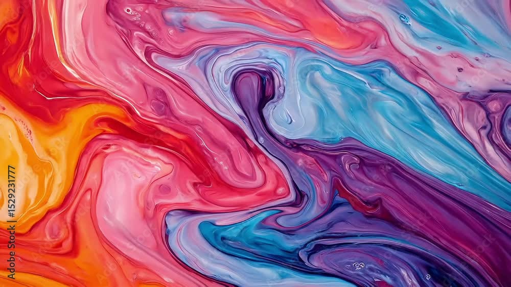 Vibrant swirls of red, yellow, and blue paint create a dynamic and colorful abstract pattern. Vibrant swirls of red, yellow, and blue paint create a dynamic and colorful abstract pattern.