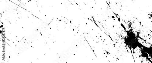 Vector modern black grunge paint splatter background.