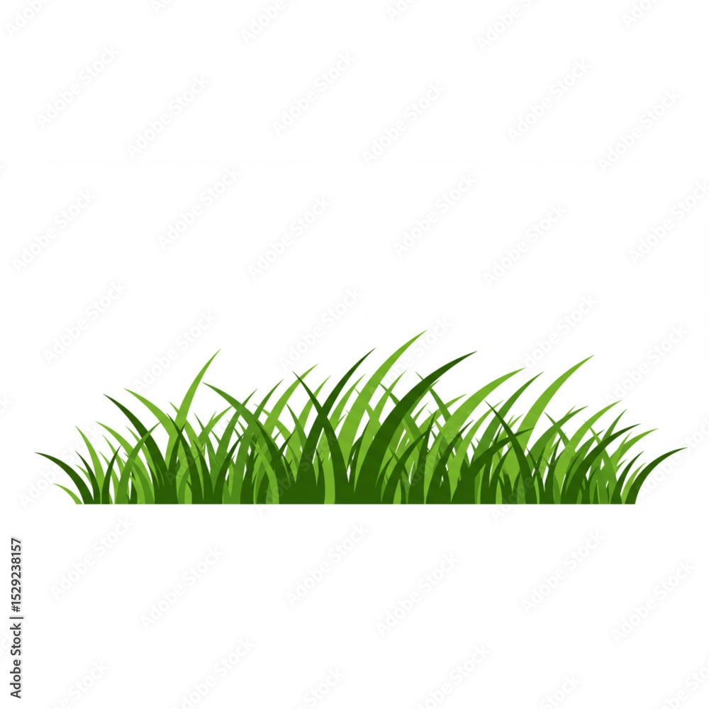 Fototapeta premium Lush Green Grass Blades Design Element Perfect for Nature Logos Branding and Spring Themes