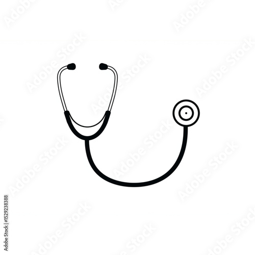 A Clean Stethoscope Medical Icon perfect for branding healthcare logos applications websites and mobile apps design projects offering a professional and scalable design