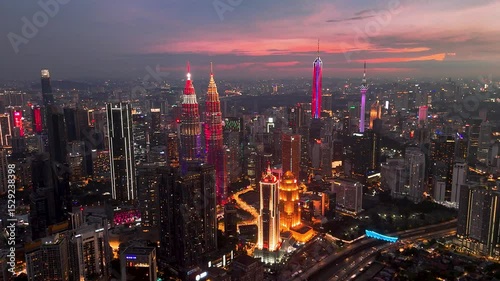 Wallpaper Mural Kuala Lumpur, City View with Twin Tower and Merdeka 118 Torontodigital.ca