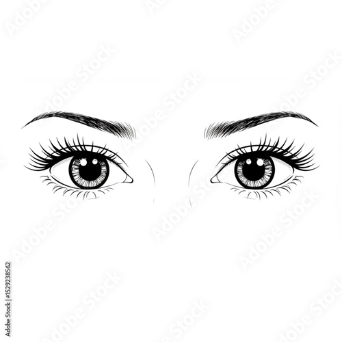 Elegant female eyes graphic design perfect for logo branding beauty fashion makeup artist websites and social media profile pictures