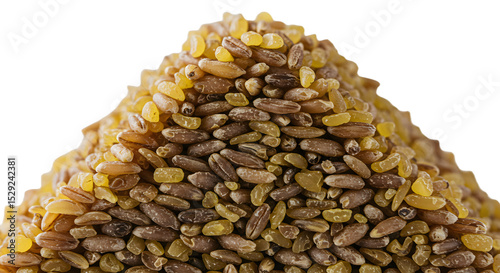 Close-up of a vibrant pile of assorted seeds showcasing their textures and colors, ideal for food photography or agriculture use