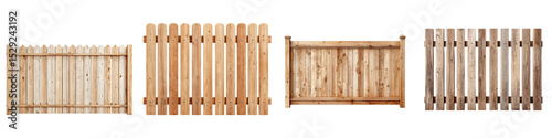 A collection of various wooden fences and gates  long title This image showcases a variety of rustic wooden fencing and gate designs including picket