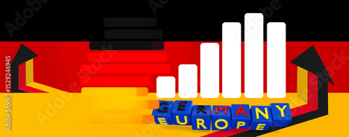 german flag with data bars ...