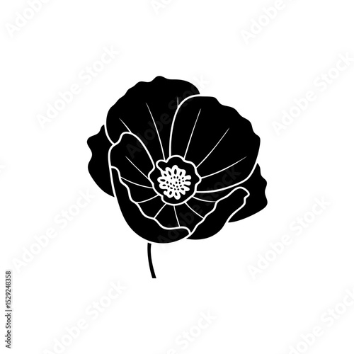 creative details poppy icon Vector Illustration	
