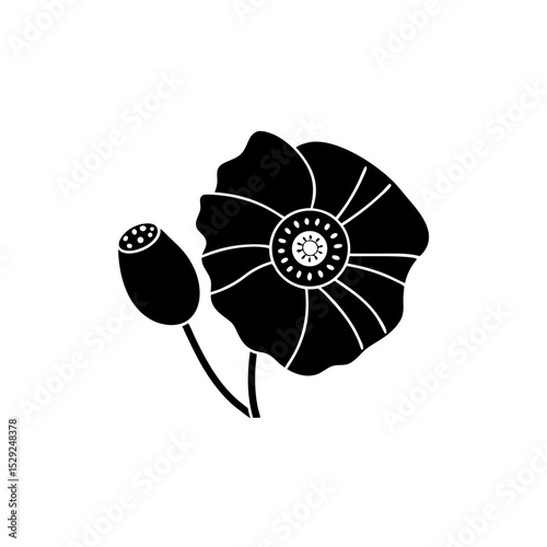 creative details poppy icon Vector Illustration	
