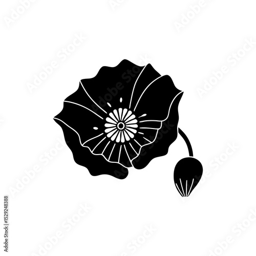 creative details poppy icon Vector Illustration	
