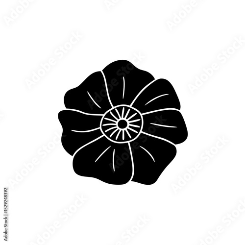 creative details poppy icon Vector Illustration	
