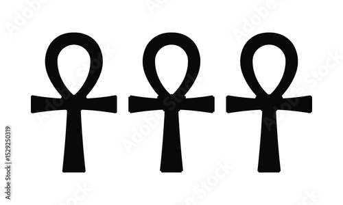 Ankh Egyptian Cross Corner Cut Symbols