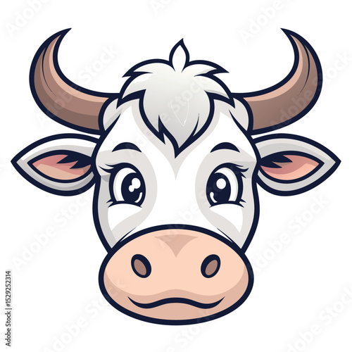 Adorable Cow Cartoon Illustration