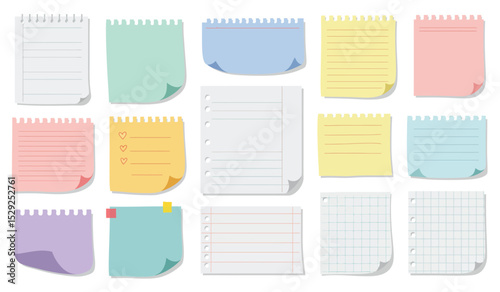 Collection of sticky note illustrations