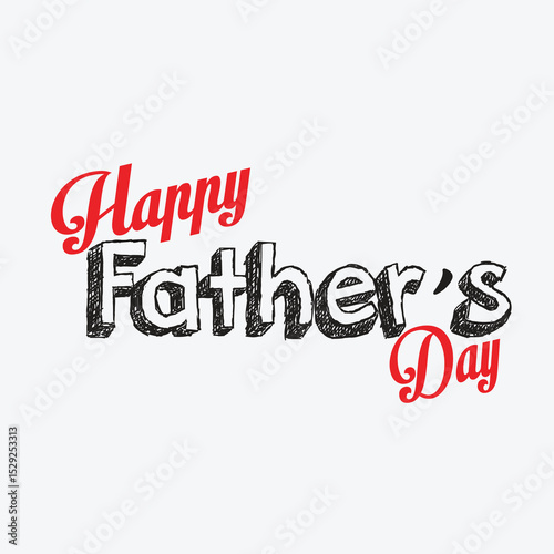 Happy Father's Day Typography Design