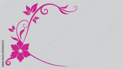 pink background with flowers