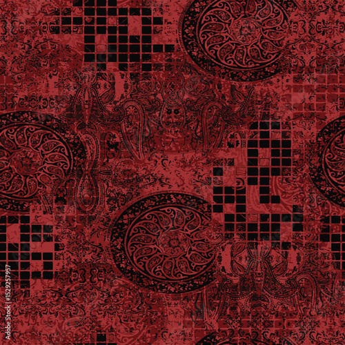 multi colored decorated hand drawn rendered traced embraided ornamental all over base background. repeat pattern geometrical texture border ethnic tribal creative design