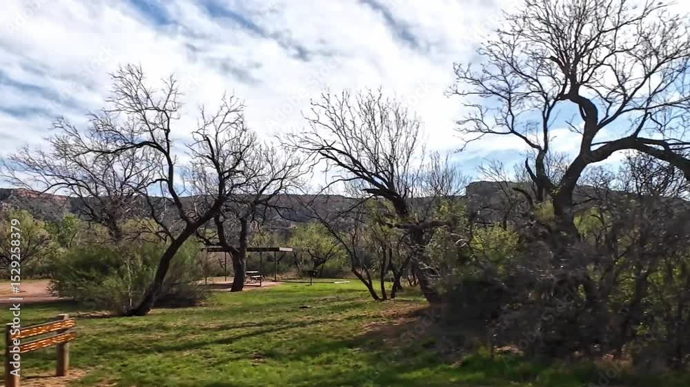 A spring time scenic drive through the beautiful terrain of Palo Duro Canyon State Park, Canyon, Texas. A spring time scenic drive through the beautiful terrain of Palo Duro Canyon State Park, Canyon, Texas.