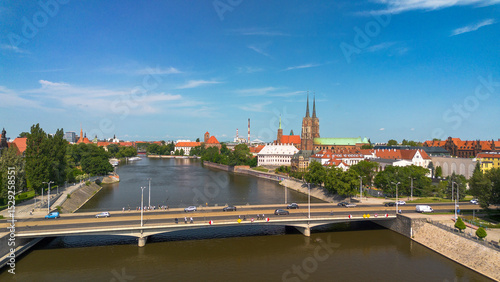 Wallpaper Mural Aerial view of the oldest historic part of Wroclaw, Poland. Torontodigital.ca