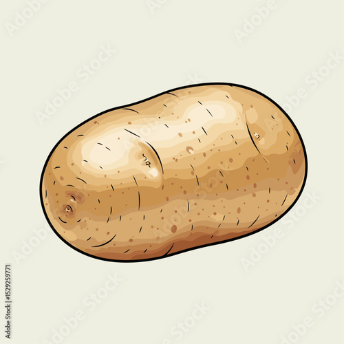 Juicy Russet Potato Showcasing Fresh Natural Growth Vibrant and Inviting