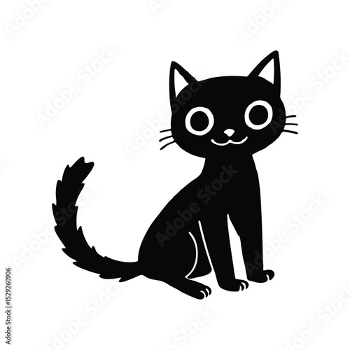 silhouette of a cat on a white background