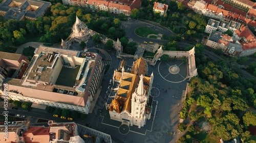 Establishing Aerial view of Budapest Cityscape - Hungary Capital Skyline at daytime