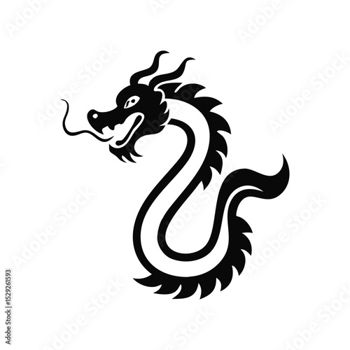 Year Of The Dragon Vector Chinese Style Zodiac Symbol Isolated.