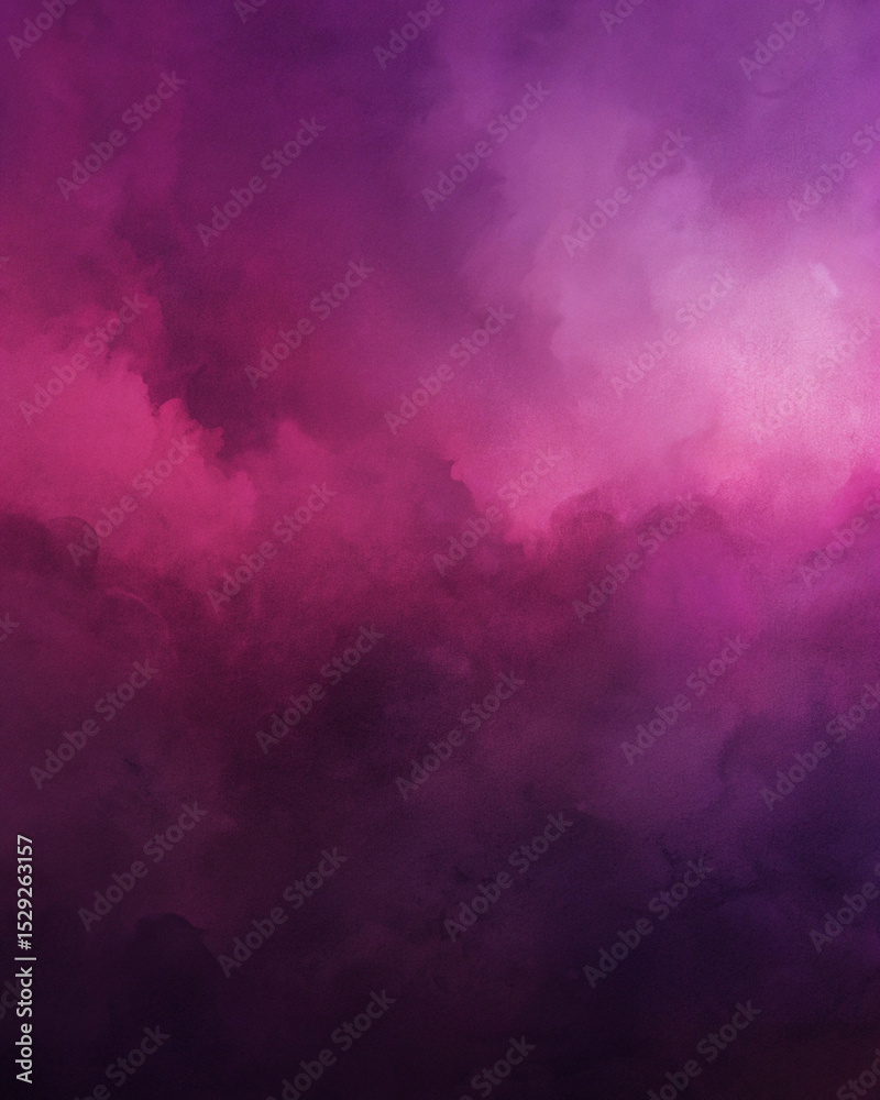 Fototapeta premium Vibrant Purple and Pink Watercolor Cloud Texture for Abstract Backgrounds