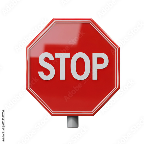 Octagon Stop Sign: A Red Warning Symbol