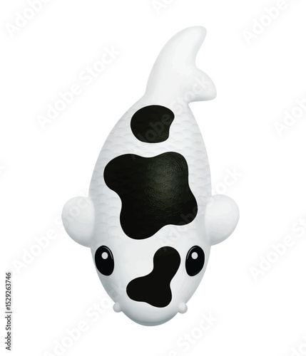 illustrate balloon shiro koi fish