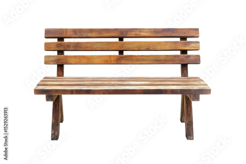 Rustic Wooden Park Bench